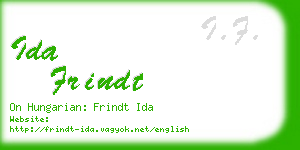 ida frindt business card